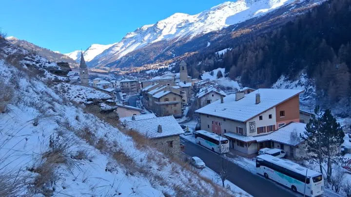 Paysage station de ski